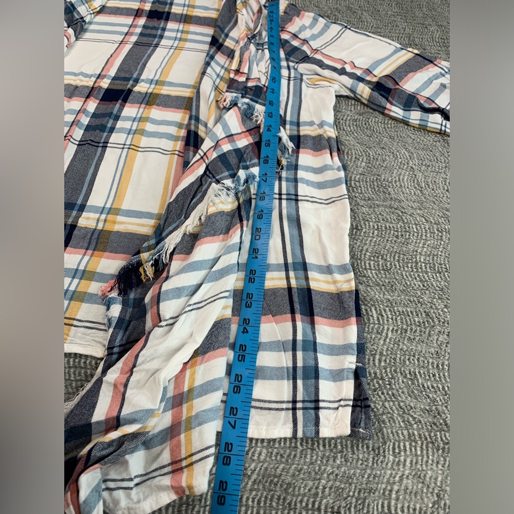 3/$30 Maurice’s Women’s Plaid Open Front Kimono Cardigan Size 0 - Picture 11 of 12